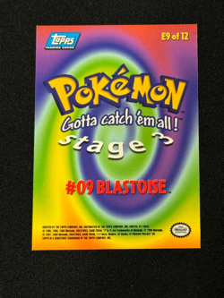 Pokemon TCG Blastoise #09 E9/12 Topps The First Movie Trading Cards LP - Image 2