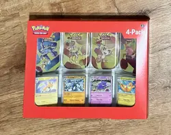 Pokemon 4 Pack Mini Tins + 4 Promo Cards Bundle - 151 SAMS CLUB EXCLUSIVE - Image 1
