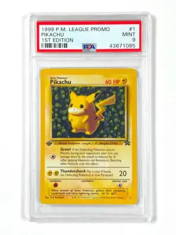 Ivy Pikachu - #1 Jungle/Black Star 1st Edition Promo Error PSA 9 Pokemon card - Image 1
