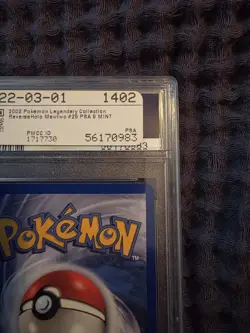 Pokemon Mewtwo Reverse Holo Card 29/110 Legendary Collection PSA 9 - Image 5