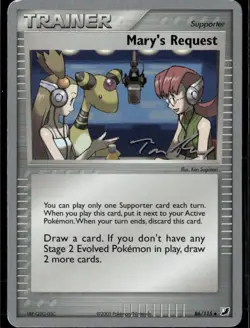 Mary's Request Uncommon Unseen Forces 86/115 Supporter Normal Pokemon Card - Image 1