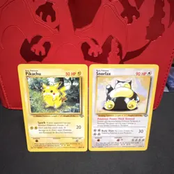 Pokemon Jungle Lot 2 Cards Pikachu 60/64 & Snorlax 27/64 LP+ - Image 1