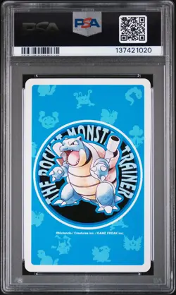 1998 POKEMON BLUE VERSION PLAYING CARDS 9 OF CLUBS #055 GOLDUCK PSA 9 - Image 2