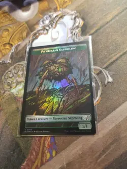 Phyrexian Saproling / Warrior Token Foil MTG MoM - Pack Fresh - - Image 1