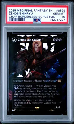 2025 MTG FF SURGE FOIL SHINRYU, TRANSCENDENT RIVAL/ZENOS YAE GALVUS PSA 10 - Image 1