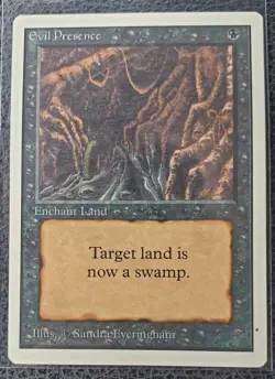 MTG Magic The Gathering- Evil Presence Unlimited Edition Regular - Image 1