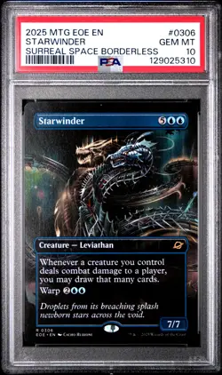 2025 MTG EDGE OF ETERNITIES SURREAL SPACE BORDERLESS #0306 STARWINDER PSA 10 - Image 1