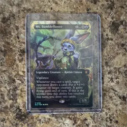 Ms. Bumbleflower Borderless Raised Foil Mythic Creature Commander Bloomburrow - Image 1