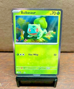 Pokemon TCG Bulbasaur Scarlet & Violet Black Star Promo 046 Cosmos Holo NM - Image 1
