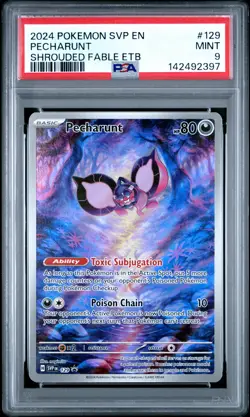 2024 POKEMON SVP EN-SV BLACK STAR PROMO #129 PECHARUNT PSA 9 - Image 1