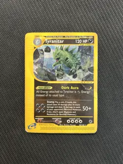 Pokemon TCG Tyranitar 66/165 Expedition! Damaged Condition! See Description! - Image 1