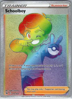 Schoolboy (Secret) 276/264 SWSH08: Fusion Strike - Pokemon Card - NM - Image 1