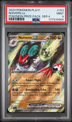 2024 POKEMON PLAY! POKEMON PRIZE PACK: SERIES 4 #153 NOIVERN EX PSA 9 - Image 1