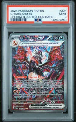 2024 POKEMON PAF EN-PALDEAN FATES SPECIAL ILLUSTRATION RARE CHARIZARD EX PSA 9 - Image 1