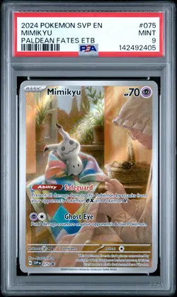 2024 POKEMON SVP EN-SV BLACK STAR PROMO #075 MIMIKYU PSA 9 - Image 1