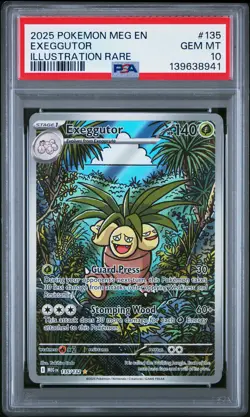 2025 POKEMON MEG EN-MEGA EVOLUTION ILLUSTRATION RARE #135 EXEGGUTOR PSA 10 - Image 1