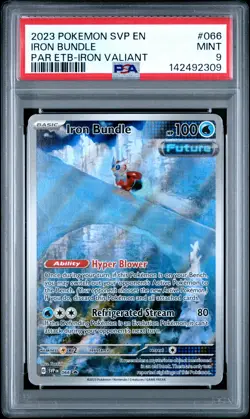 2023 POKEMON SVP EN-SV BLACK STAR PROMO #066 IRON BUNDLE PSA 9 - Image 1