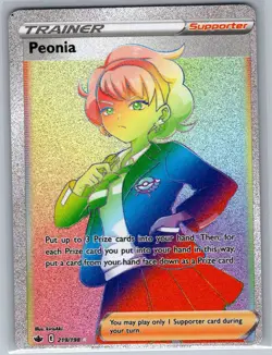 Peonia (Secret) 219/198 SWSH06: Chilling Reign - Pokemon Card - NM - Image 1