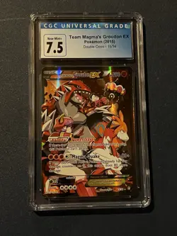 CGC 7.5 Team Magma’s Groudon EX XY Double Crisis #15/34 Pokemon Card 2015 - Image 1