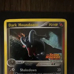 Pokemon Dark Houndoom 5/109 Team Rocket Returns Reverse Holo Rare 2004 Card - Image 2