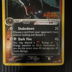 Pokemon Dark Houndoom 5/109 Team Rocket Returns Reverse Holo Rare 2004 Card - Image 3