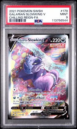 Galarian Slowking V Alt Art 179/198 | PSA 9 | Chilling Reign | Pokemon TCG - Image 1