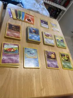 Large Vintage Pokemon 140 Card Lot No Duplicate Cards- Base, JG, Fossil, Neo Ect - Image 1