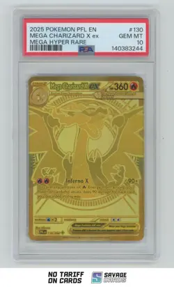 2025 Pokemon Mega Evolution - Phantasmal Flames Mega Charizard X ex PSA 10 - Image 1