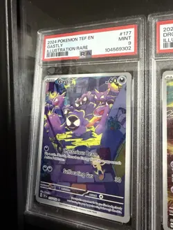 Pokemon TCG Gastly Scarlet & Violet Temporal Forces 177/162 IR PSA 9 Mint - Image 1