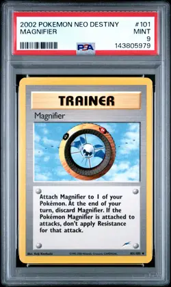 2002 POKEMON NEO DESTINY #101 MAGNIFIER PSA 9 - Image 1