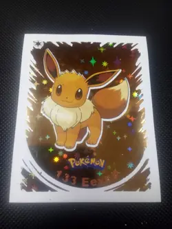 2022 POKEMON Prizma Sticker #133 Eevee Gold Star Holo Peru Gradeable - Image 1