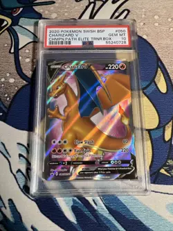 CHARIZARD V 2020 Pokemon #SWSH050 PSA 10 GEM-MINT Champion's Path ETB PROMO - Image 1