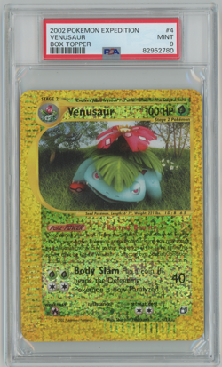 Venusaur 2002 Pokemon Expedition Reverse Holo Jumbo Box Topper #4 PSA 9 - Image 1