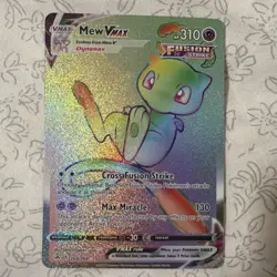 Pokemon Mew VMAX Full Art Holo Fusion Strike 268/264 Secret Rare 310 HP Card - Image 2