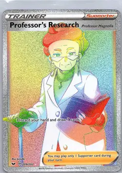Professor's Research 209/202 SWSH01: Sword & Shield Base Set - Pokemon Card - NM - Image 1