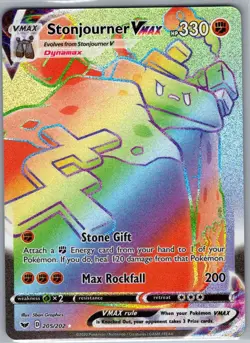 Stonjourner VMAX 205/202 SWSH01: Sword & Shield Base Set - Pokemon Card - NM - Image 1