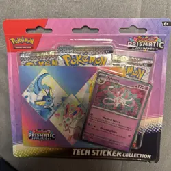 PRISMATIC EVOLUTIONS TECH STICKER COLLECTION SYLVEON POKEMON TCG BLISTER PACK - Image 1