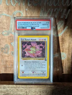 Pokemon Team Rocket's Meowth 18 - Black Star Promo - PSA 10 NM - Image 1