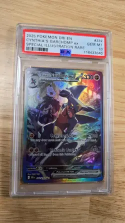 2025 POKEMON DRI SPECIAL ILLUSTRATION RARE #232 CYNTHIA'S GARCHOMP EX PSA 10 - Image 1