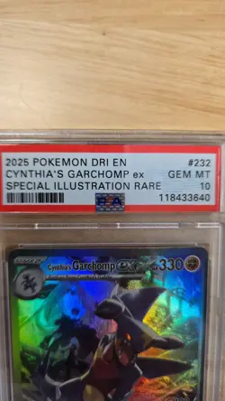 2025 POKEMON DRI SPECIAL ILLUSTRATION RARE #232 CYNTHIA'S GARCHOMP EX PSA 10 - Image 3