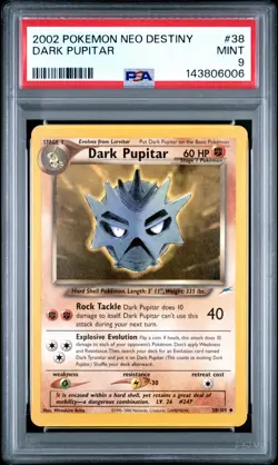 2002 POKEMON NEO DESTINY #38 DARK PUPITAR PSA 9 - Image 1