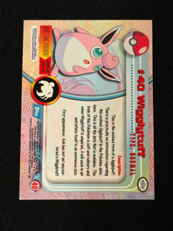 Pokemon TCG Wigglytuff #40 Topps Trading Cards Series 1 Chrome Foil Holo LP - Image 2