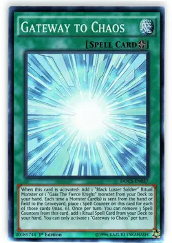 Yugioh! LP Gateway to Chaos - DOCS-EN057 - Super Rare - 1st Edition Lightly Play - Image 1