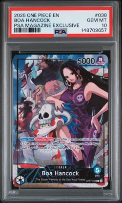 2025 ONE PIECE PROMOS PSA MAGAZINE EXCLUSIVE #038 BOA HANCOCK PSA 10 - Image 1
