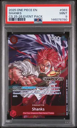 Shanks (CS 25-26 Event Pack) P-083 One Piece Promotion Cards Foil - PSA 9 - Image 1