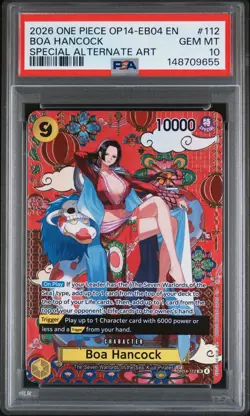 2026 ONE PIECE THE AZURE SEA'S SEVEN SPECIAL ALT ART #112 BOA HANCOCK PSA 10 - Image 1