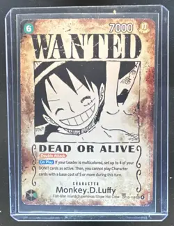 2024 One Piece Monkey D Luffy Wanted Alternate Art Secret Rare #Op13-118 - Image 1