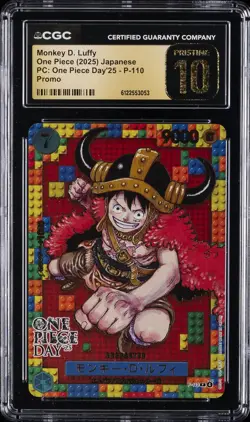 2025 ONE PIECE JPN PC: ONE PIECE DAY '25 - PROMO MONKEY D. LUFFY CGC 10 PRISTINE - Image 1