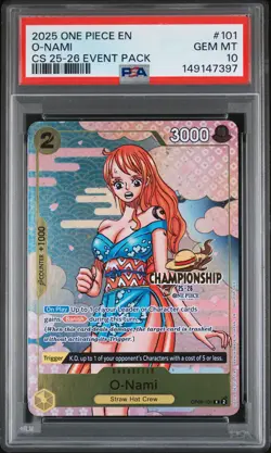 2025 ONE PIECE CHAMPIONSHIP 2025-26 EVENT PACK #101 O-NAMI PSA 10 - Image 1