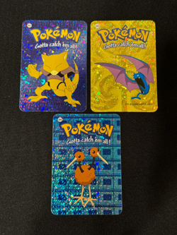 3 Pokemon Abra Golbat Doduo #063 #042 #084 Sticker Prism Holo Card Lot - Image 1